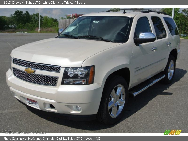 White Diamond Tricoat / Ebony 2013 Chevrolet Tahoe LTZ