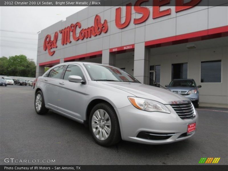Bright Silver Metallic / Black 2012 Chrysler 200 LX Sedan