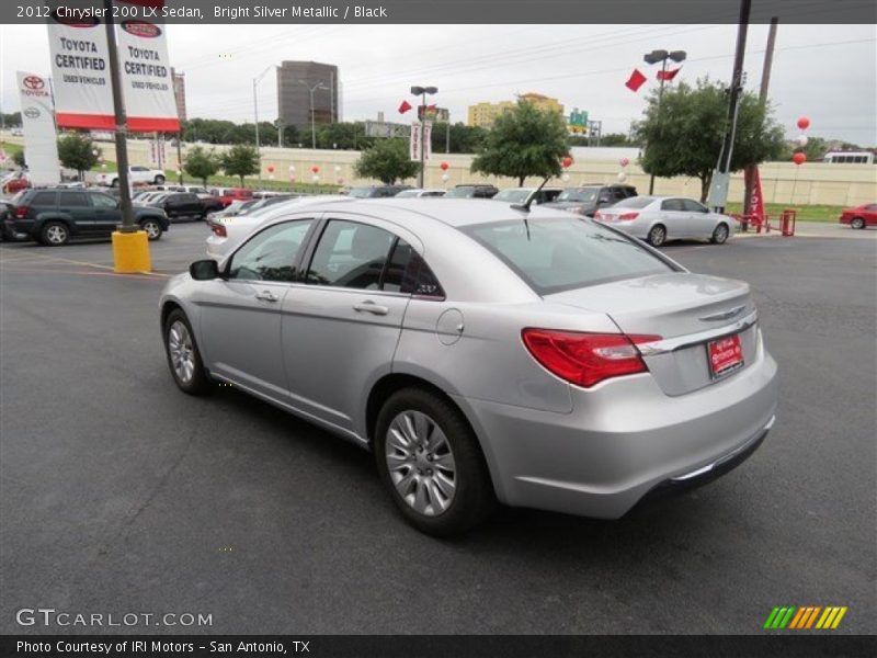 Bright Silver Metallic / Black 2012 Chrysler 200 LX Sedan