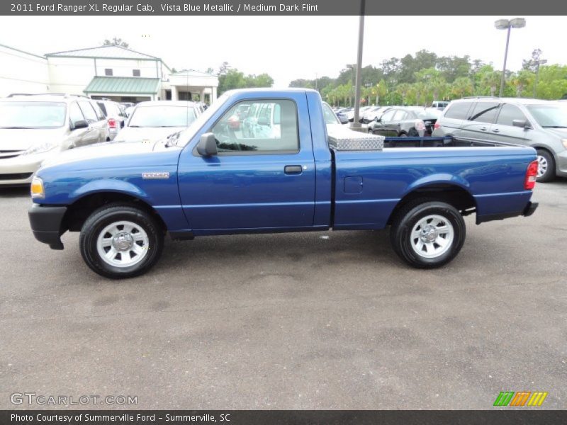 Vista Blue Metallic / Medium Dark Flint 2011 Ford Ranger XL Regular Cab