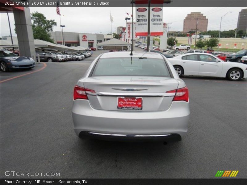 Bright Silver Metallic / Black 2012 Chrysler 200 LX Sedan