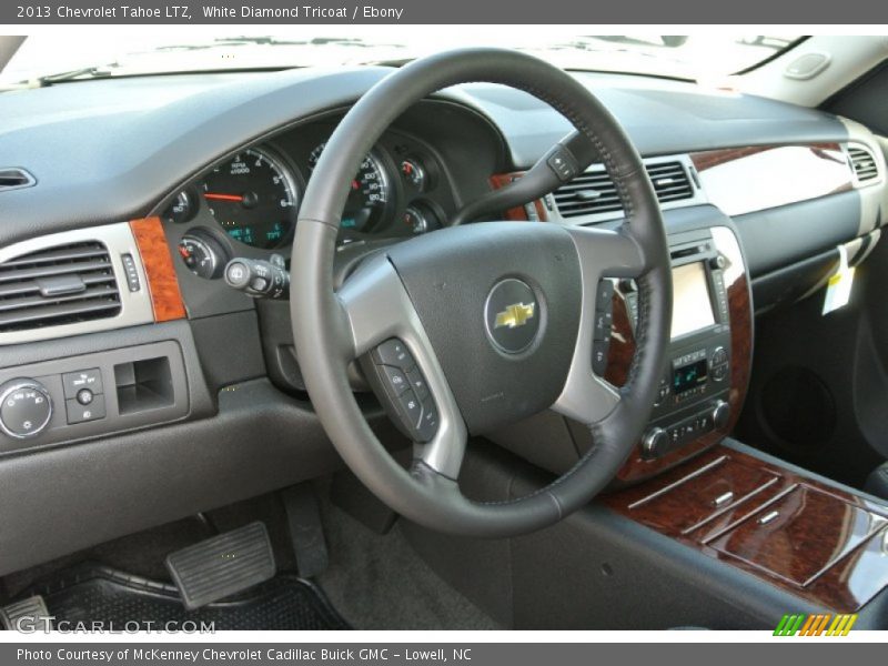 White Diamond Tricoat / Ebony 2013 Chevrolet Tahoe LTZ