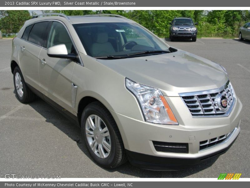Silver Coast Metallic / Shale/Brownstone 2013 Cadillac SRX Luxury FWD