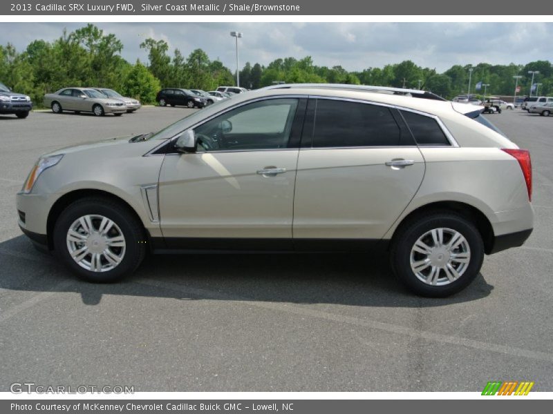 Silver Coast Metallic / Shale/Brownstone 2013 Cadillac SRX Luxury FWD