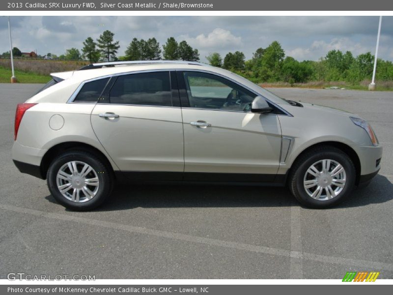 Silver Coast Metallic / Shale/Brownstone 2013 Cadillac SRX Luxury FWD