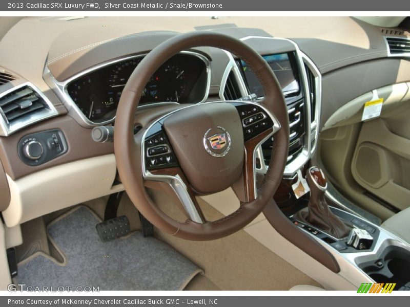 Silver Coast Metallic / Shale/Brownstone 2013 Cadillac SRX Luxury FWD