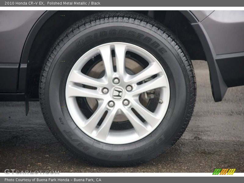 Polished Metal Metallic / Black 2010 Honda CR-V EX