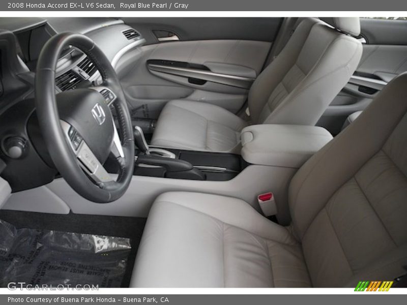 Royal Blue Pearl / Gray 2008 Honda Accord EX-L V6 Sedan