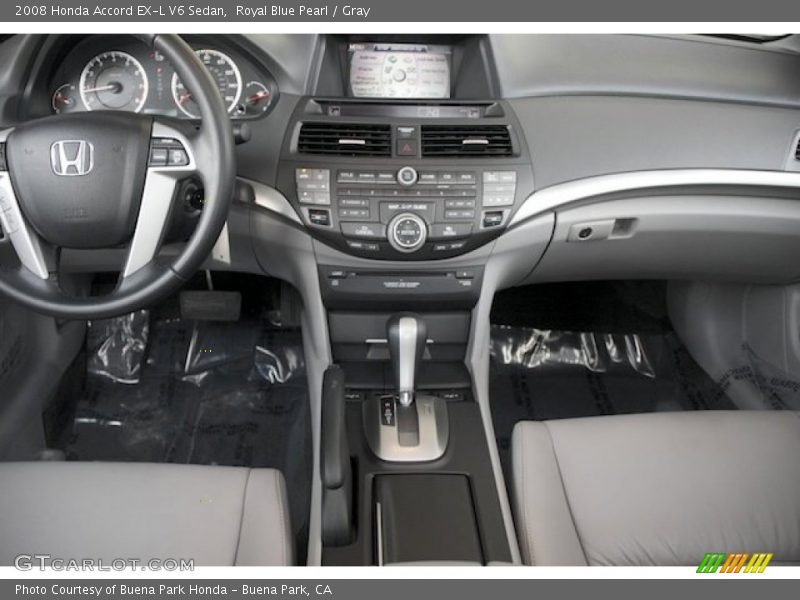 Royal Blue Pearl / Gray 2008 Honda Accord EX-L V6 Sedan
