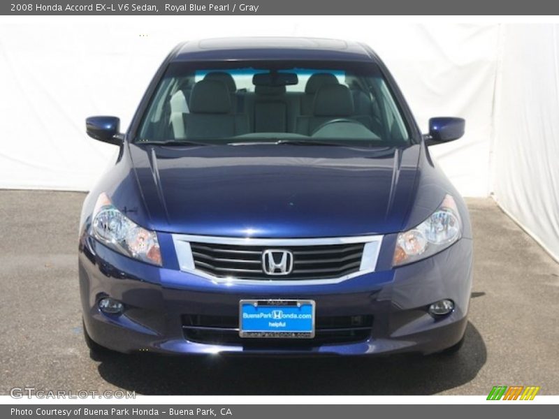 Royal Blue Pearl / Gray 2008 Honda Accord EX-L V6 Sedan