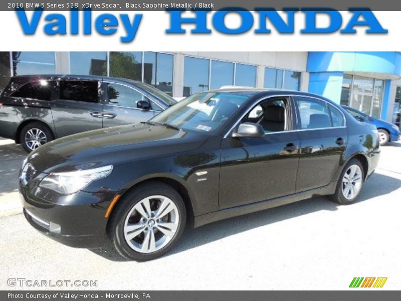 Black Sapphire Metallic / Black 2010 BMW 5 Series 528i xDrive Sedan