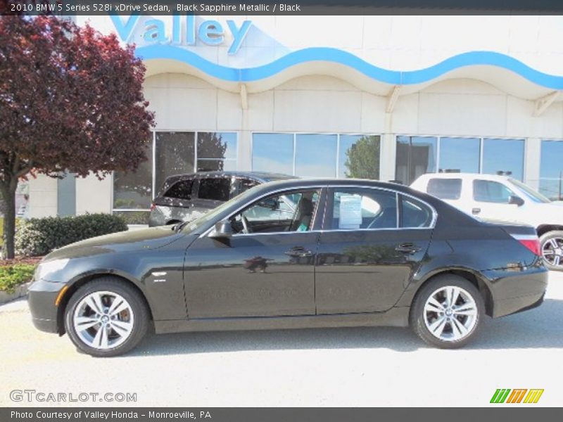 Black Sapphire Metallic / Black 2010 BMW 5 Series 528i xDrive Sedan