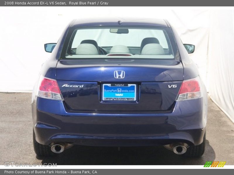 Royal Blue Pearl / Gray 2008 Honda Accord EX-L V6 Sedan