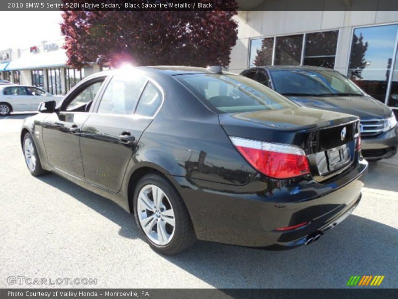 Black Sapphire Metallic / Black 2010 BMW 5 Series 528i xDrive Sedan