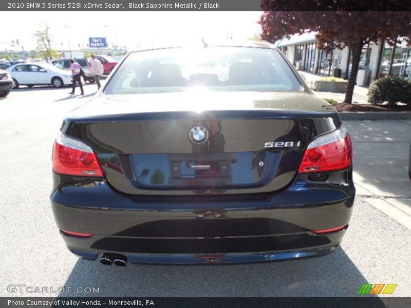 Black Sapphire Metallic / Black 2010 BMW 5 Series 528i xDrive Sedan