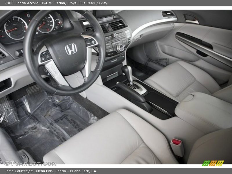 Royal Blue Pearl / Gray 2008 Honda Accord EX-L V6 Sedan