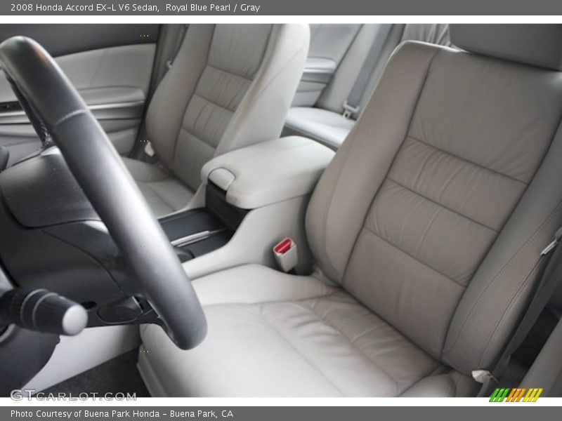 Royal Blue Pearl / Gray 2008 Honda Accord EX-L V6 Sedan