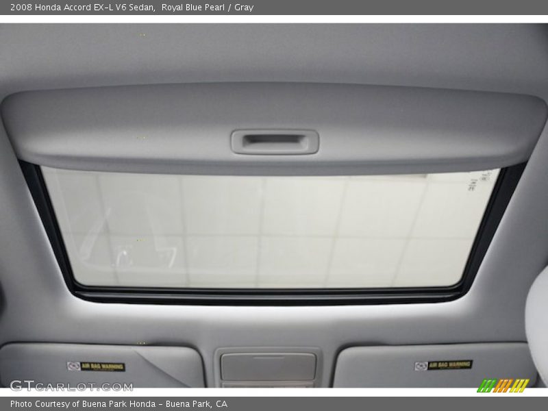 Royal Blue Pearl / Gray 2008 Honda Accord EX-L V6 Sedan