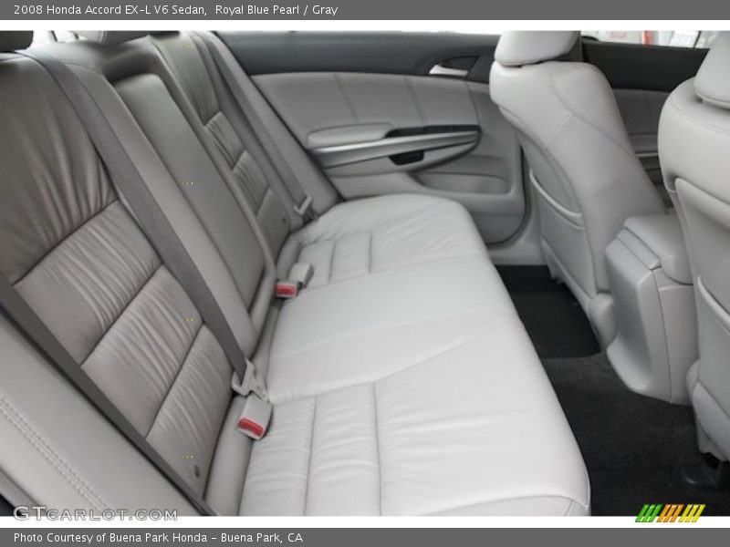 Royal Blue Pearl / Gray 2008 Honda Accord EX-L V6 Sedan