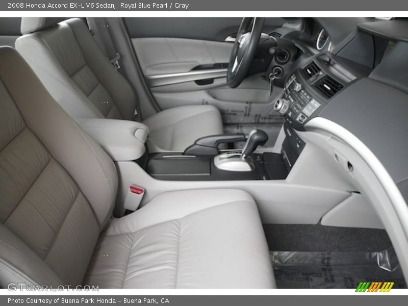 Royal Blue Pearl / Gray 2008 Honda Accord EX-L V6 Sedan