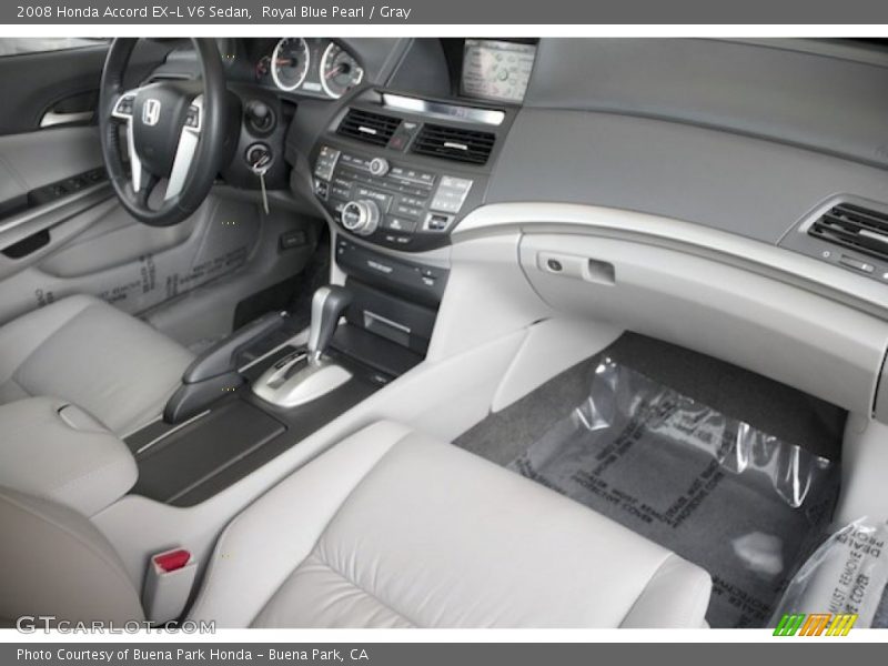 Royal Blue Pearl / Gray 2008 Honda Accord EX-L V6 Sedan