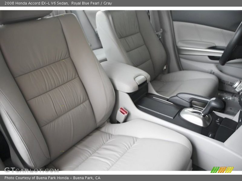 Royal Blue Pearl / Gray 2008 Honda Accord EX-L V6 Sedan