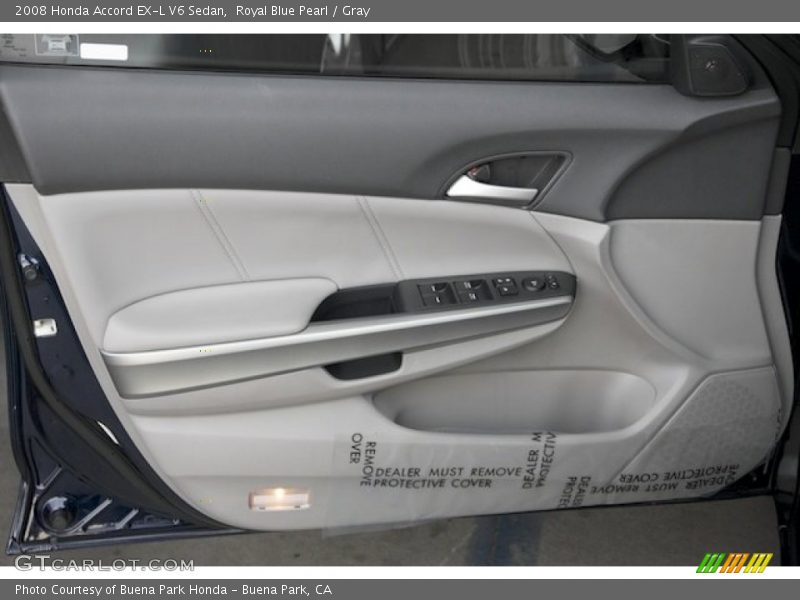 Royal Blue Pearl / Gray 2008 Honda Accord EX-L V6 Sedan