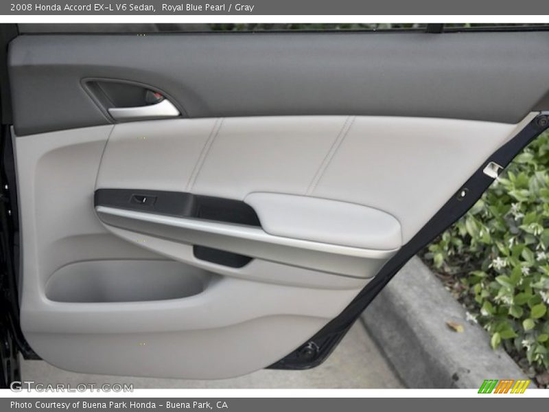 Royal Blue Pearl / Gray 2008 Honda Accord EX-L V6 Sedan