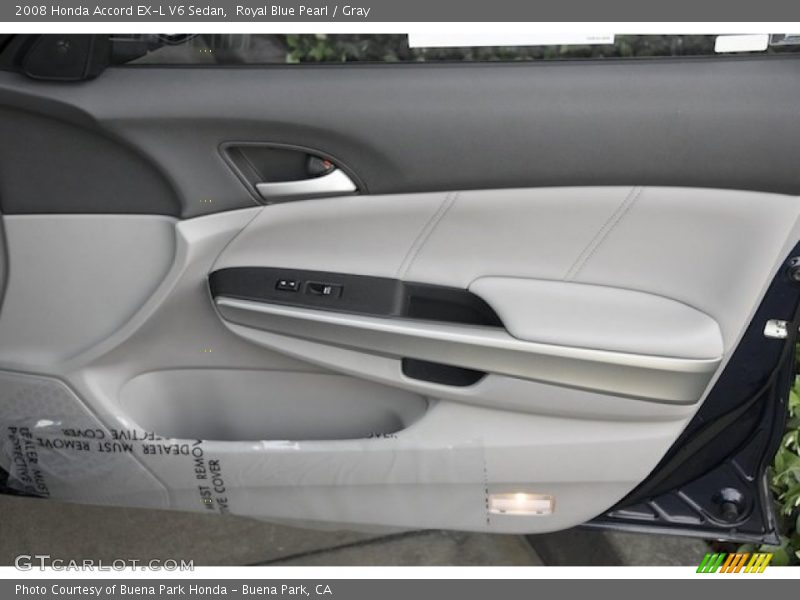 Royal Blue Pearl / Gray 2008 Honda Accord EX-L V6 Sedan