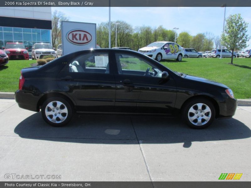 Ebony Black / Gray 2006 Kia Spectra EX Sedan