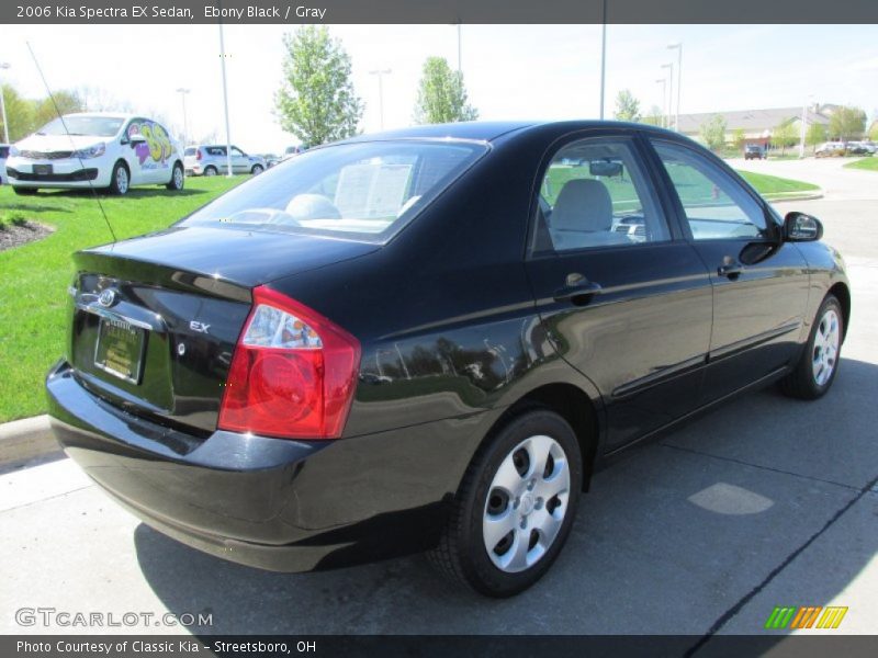 Ebony Black / Gray 2006 Kia Spectra EX Sedan