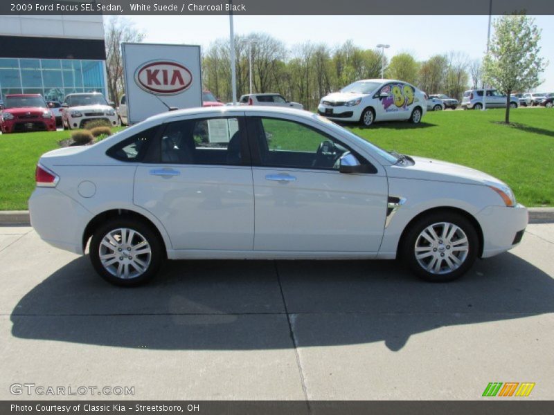 White Suede / Charcoal Black 2009 Ford Focus SEL Sedan