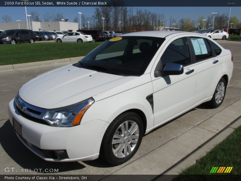 White Suede / Charcoal Black 2009 Ford Focus SEL Sedan