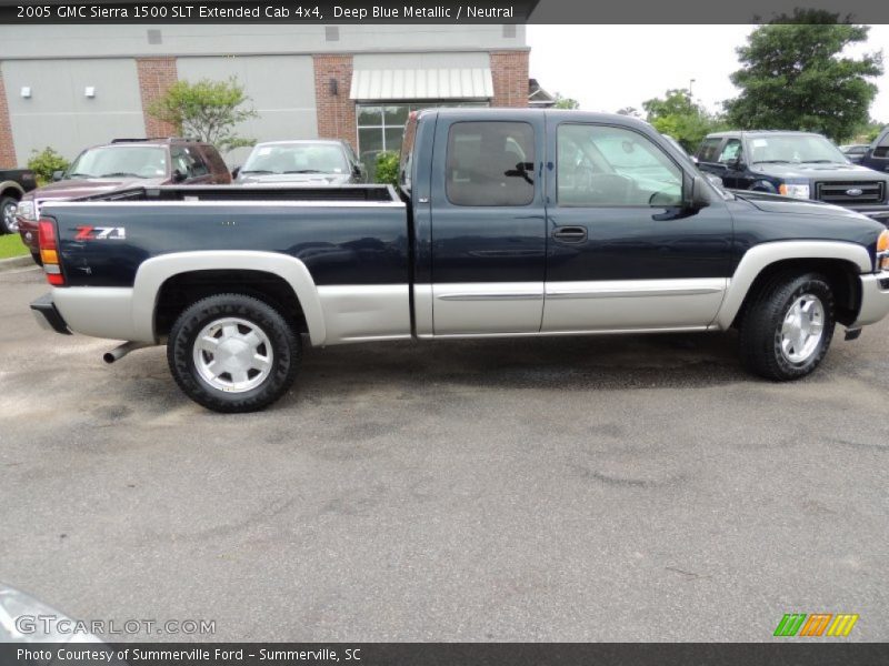 Deep Blue Metallic / Neutral 2005 GMC Sierra 1500 SLT Extended Cab 4x4