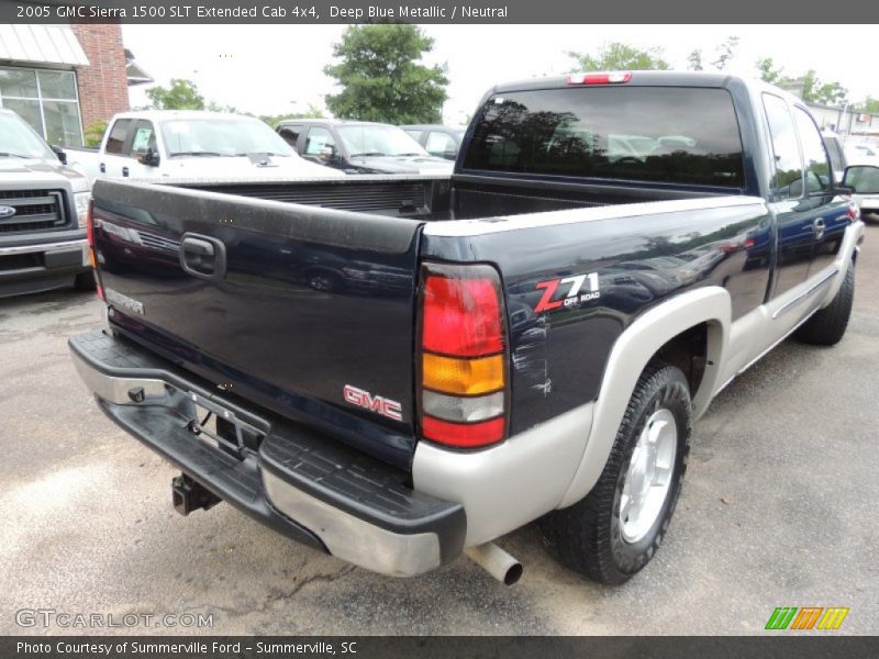 Deep Blue Metallic / Neutral 2005 GMC Sierra 1500 SLT Extended Cab 4x4