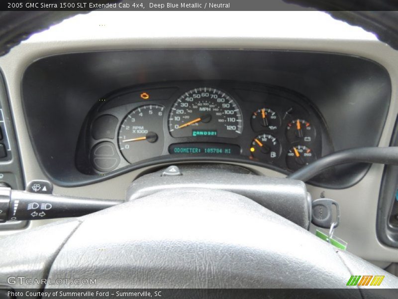 Deep Blue Metallic / Neutral 2005 GMC Sierra 1500 SLT Extended Cab 4x4