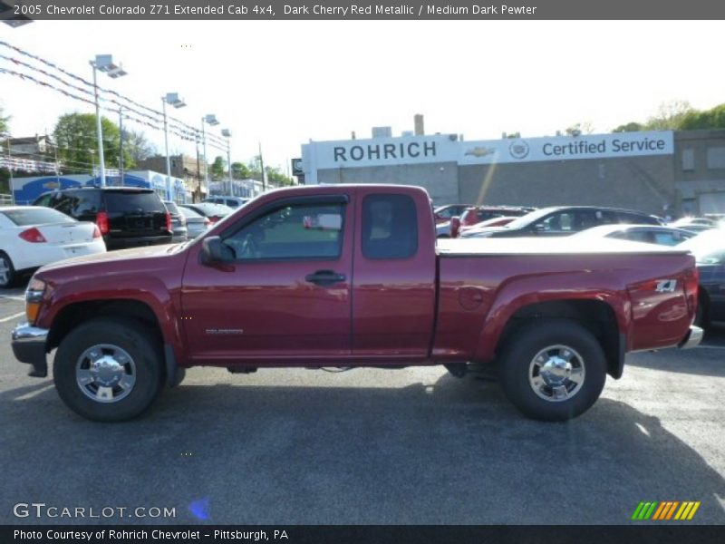 Dark Cherry Red Metallic / Medium Dark Pewter 2005 Chevrolet Colorado Z71 Extended Cab 4x4