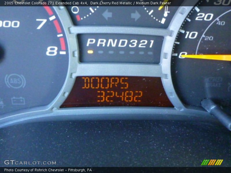 Dark Cherry Red Metallic / Medium Dark Pewter 2005 Chevrolet Colorado Z71 Extended Cab 4x4