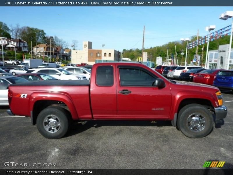 Dark Cherry Red Metallic / Medium Dark Pewter 2005 Chevrolet Colorado Z71 Extended Cab 4x4