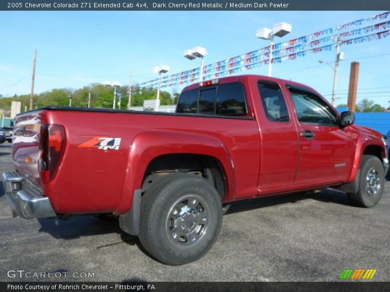 Dark Cherry Red Metallic / Medium Dark Pewter 2005 Chevrolet Colorado Z71 Extended Cab 4x4