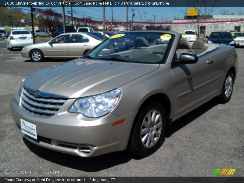 Light Sandstone Metallic / Dark Khaki/Light Graystone 2008 Chrysler Sebring LX Convertible