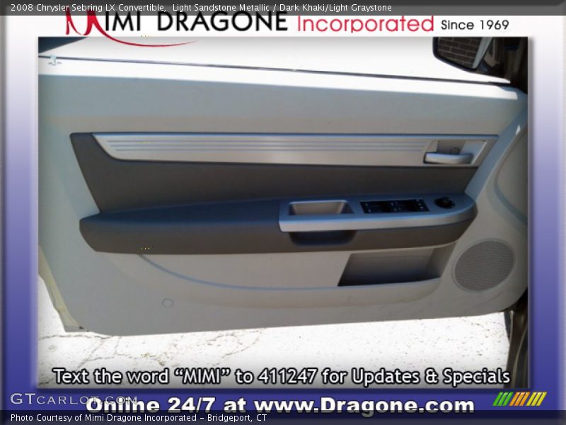 Light Sandstone Metallic / Dark Khaki/Light Graystone 2008 Chrysler Sebring LX Convertible