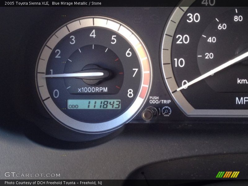 Blue Mirage Metallic / Stone 2005 Toyota Sienna XLE