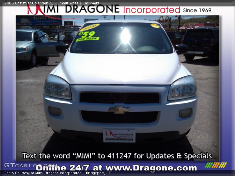 Summit White / Cashmere 2006 Chevrolet Uplander LS