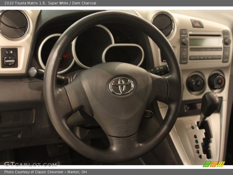 Super White / Dark Charcoal 2010 Toyota Matrix 1.8