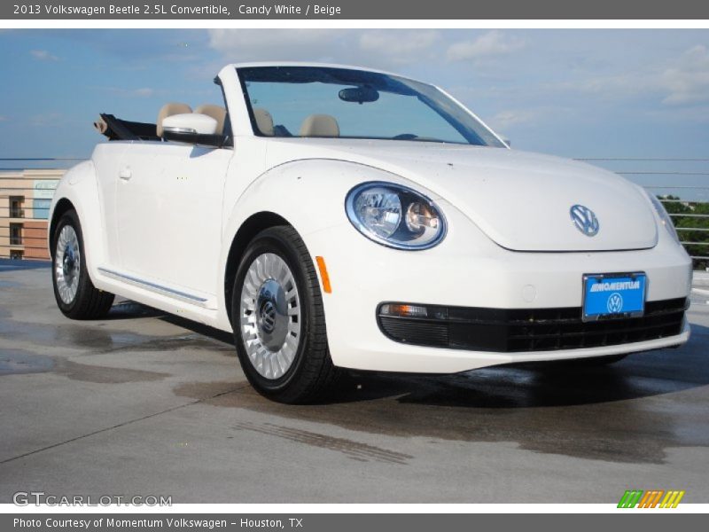 Candy White / Beige 2013 Volkswagen Beetle 2.5L Convertible