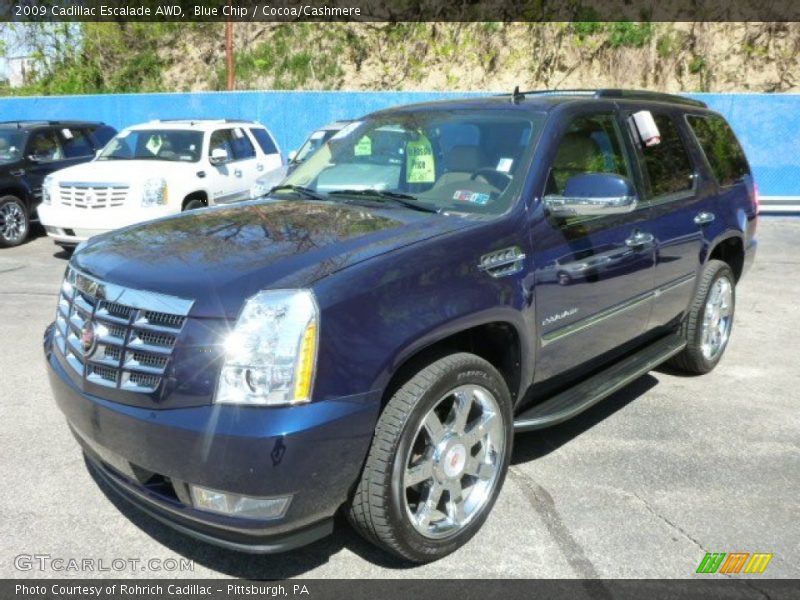 Blue Chip / Cocoa/Cashmere 2009 Cadillac Escalade AWD