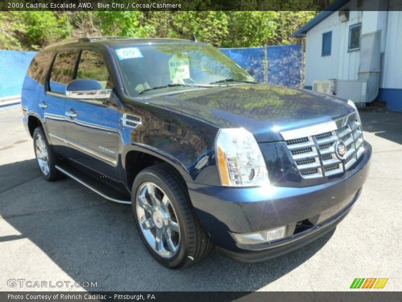 Blue Chip / Cocoa/Cashmere 2009 Cadillac Escalade AWD