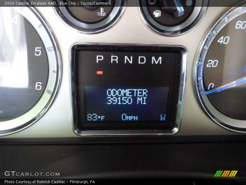 Blue Chip / Cocoa/Cashmere 2009 Cadillac Escalade AWD