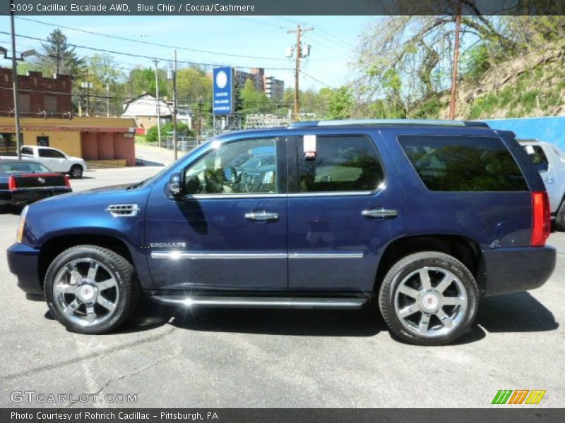 Blue Chip / Cocoa/Cashmere 2009 Cadillac Escalade AWD